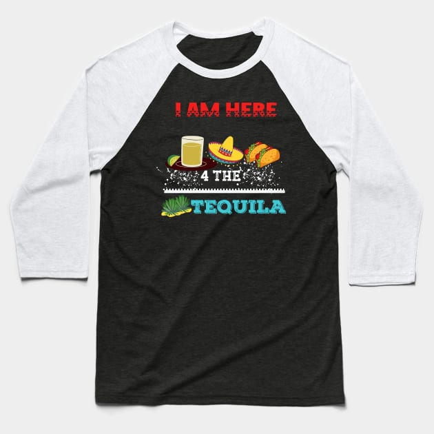 Tequila Lover Design Baseball T-Shirt by TASKARAINK